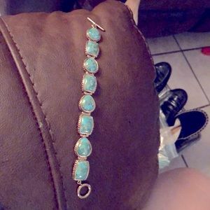 Studio Barse Aqua and Gold Bracelet